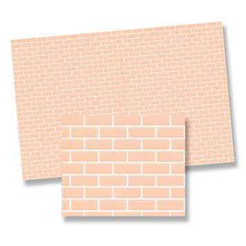 Dollhouse Miniature Pink Brick Material, 4pc